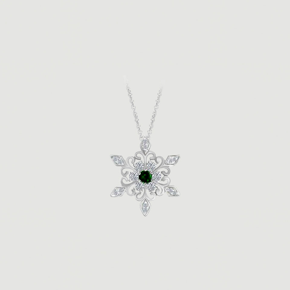 Birthday Snowflake Necklace