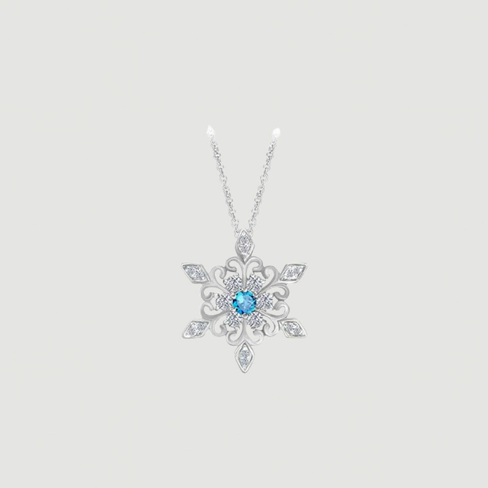 Birthday Snowflake Necklace
