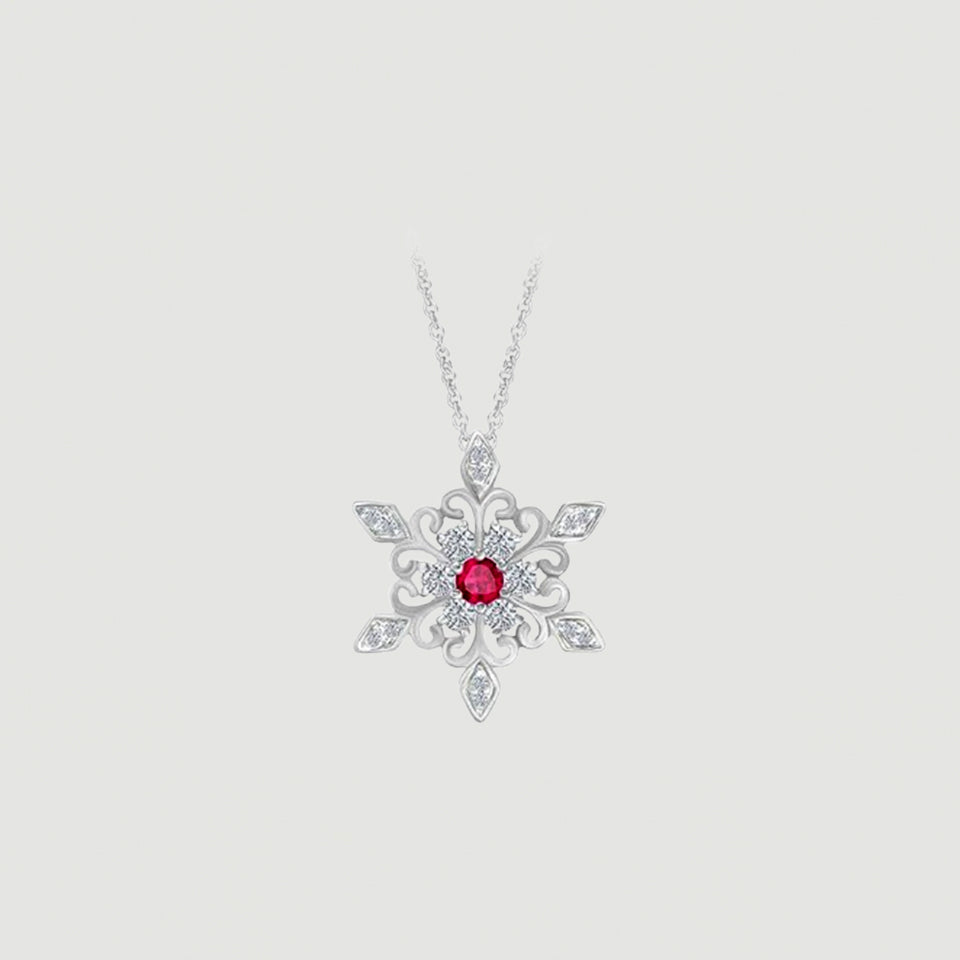 Birthday Snowflake Necklace