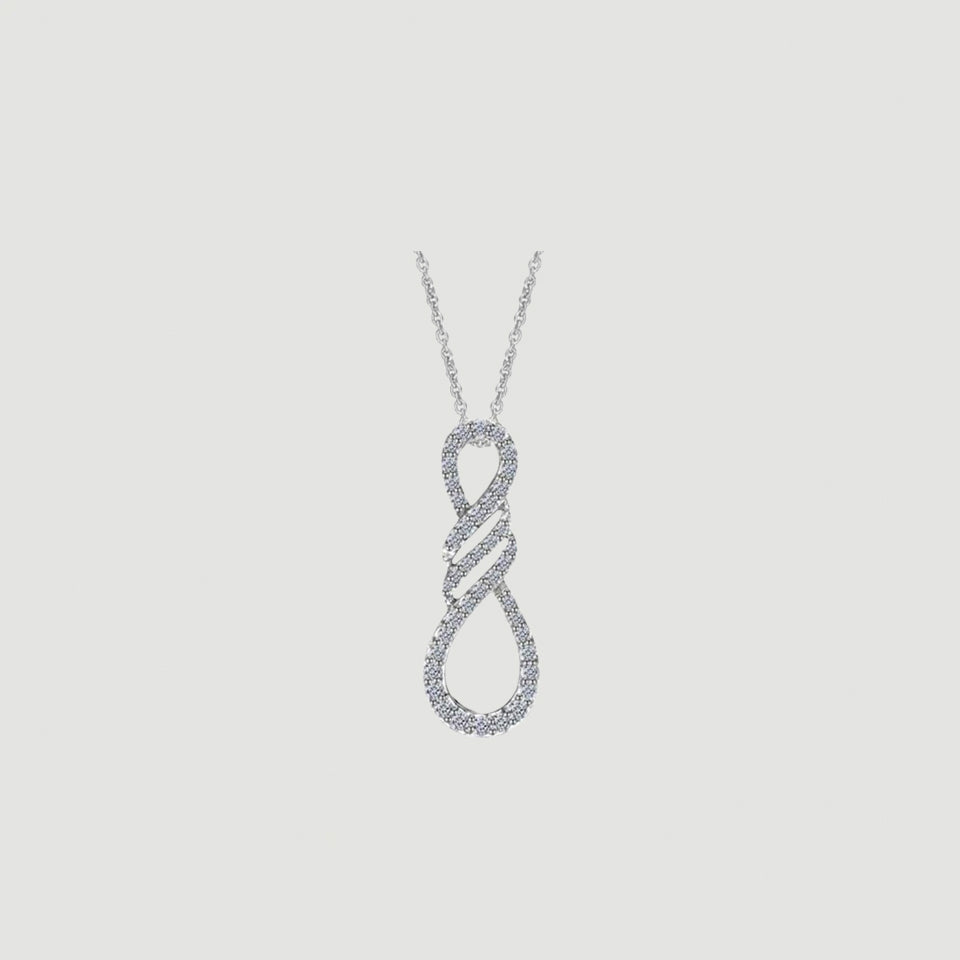 Infinity Flame Pendant Necklace