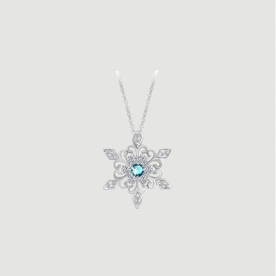 Birthday Snowflake Necklace