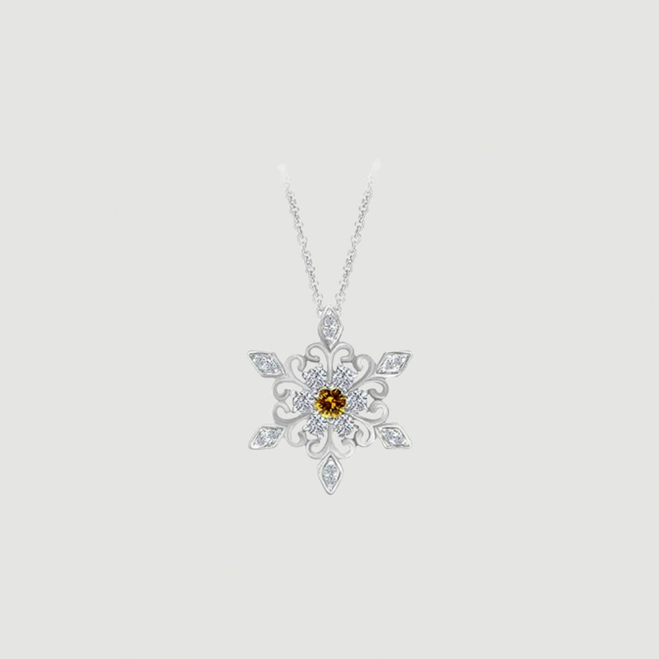 Birthday Snowflake Necklace