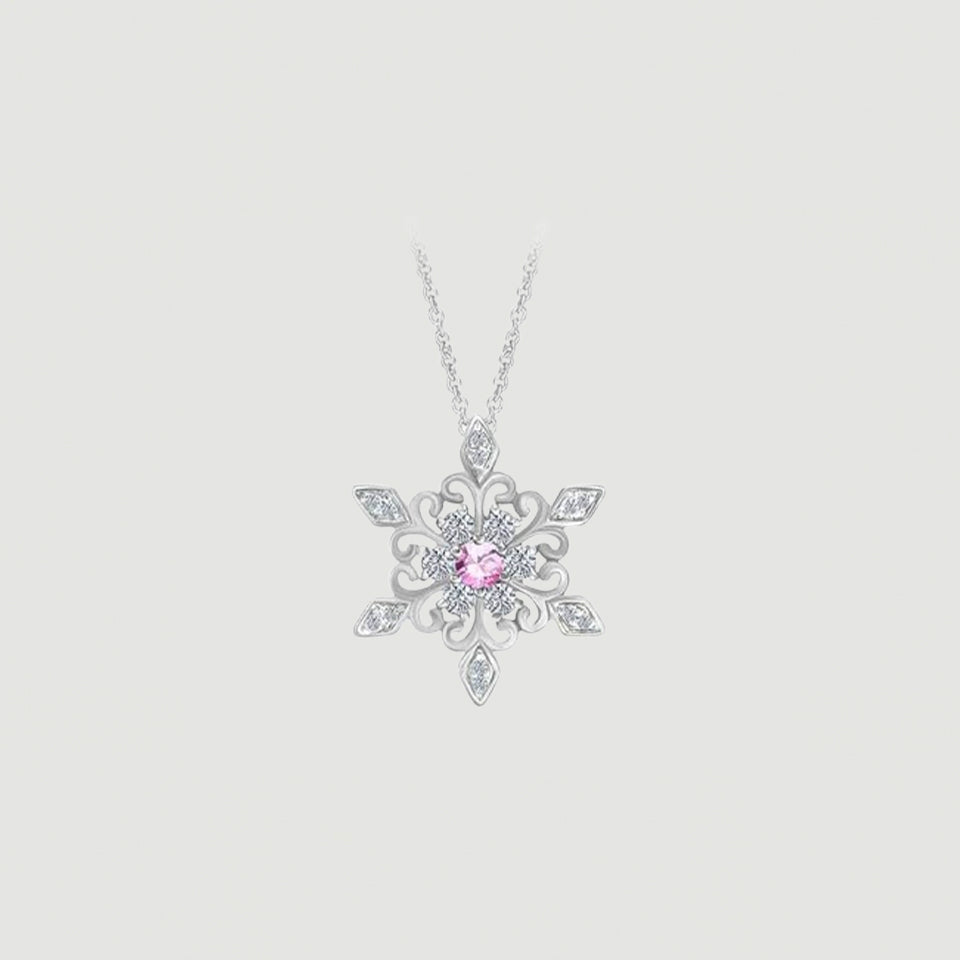 Birthday Snowflake Necklace