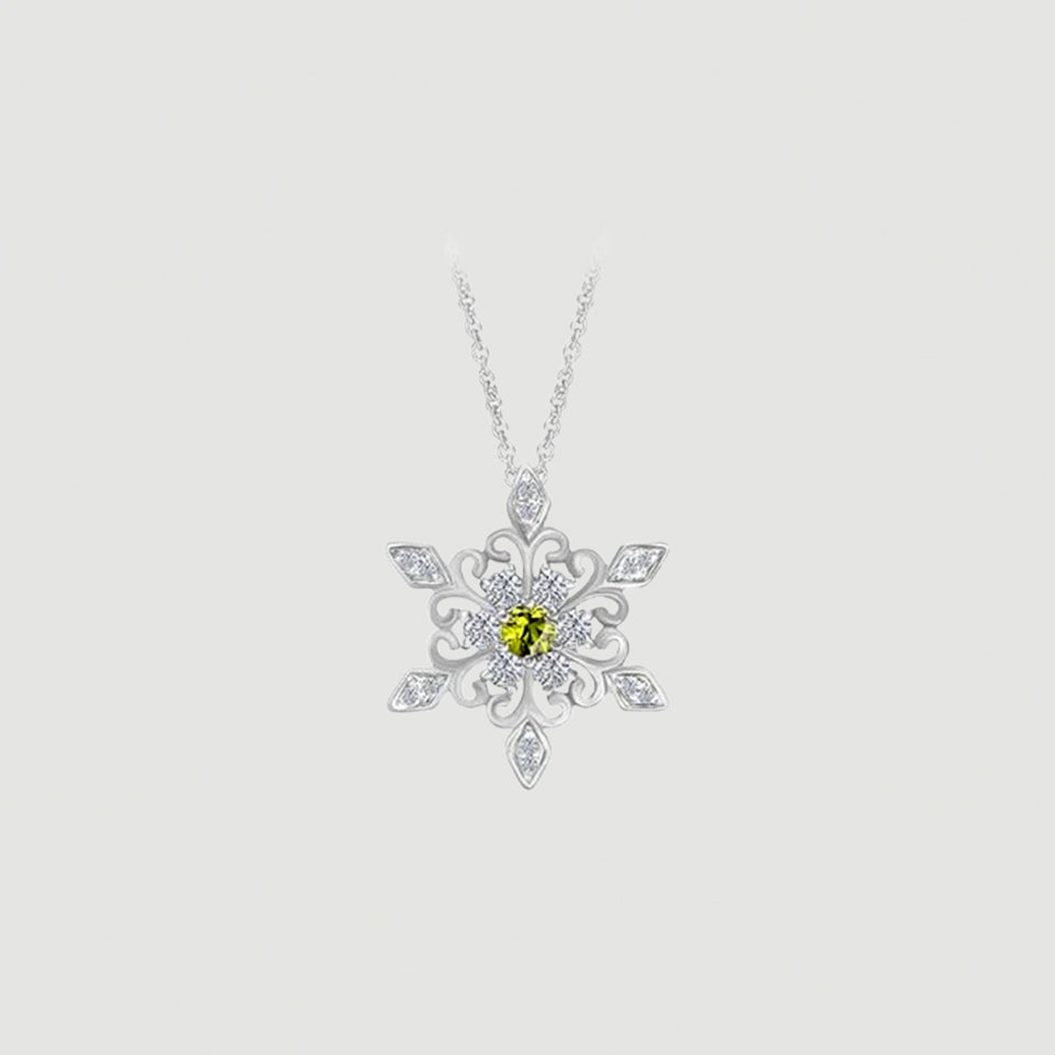Birthday Snowflake Necklace