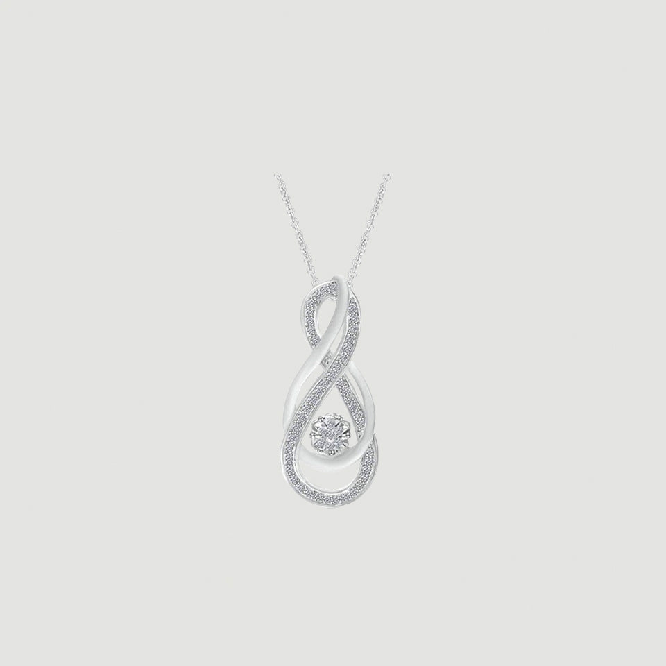Intertwining Infinity Pendant Necklace