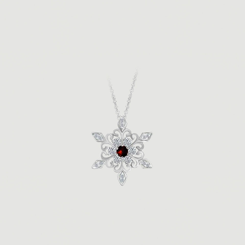 Birthday Snowflake Necklace