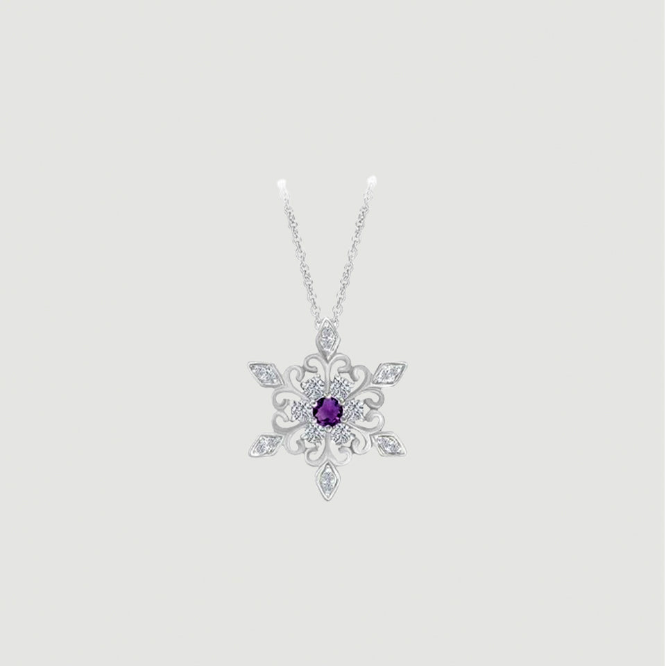 Birthday Snowflake Necklace