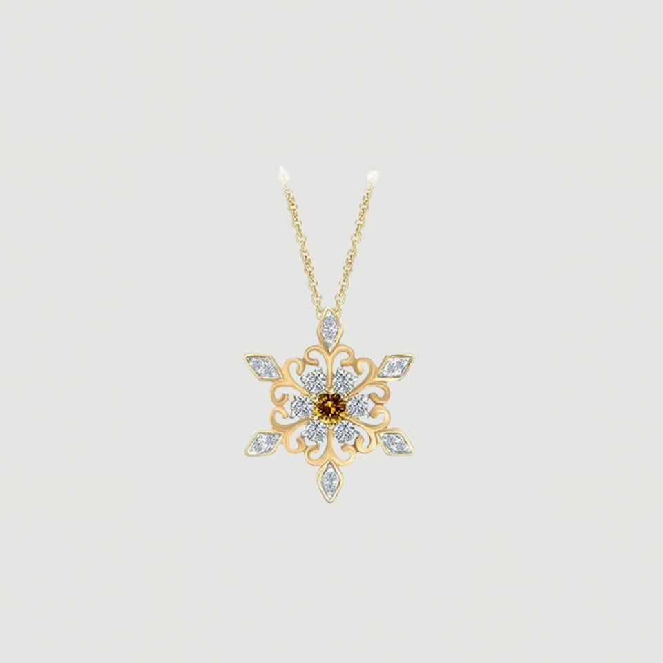 Birthday Snowflake Necklace
