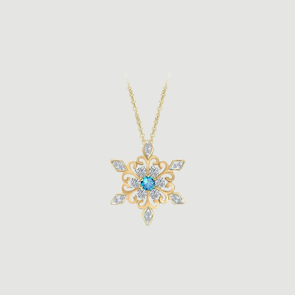Birthday Snowflake Necklace