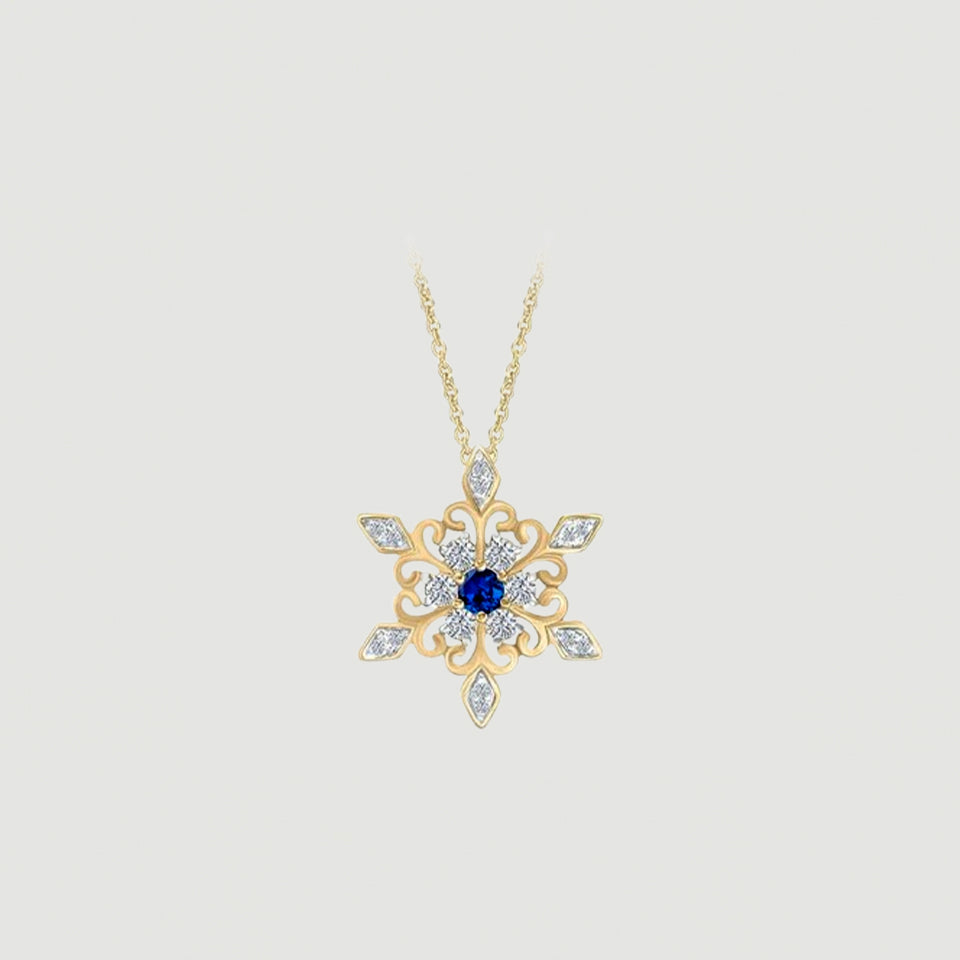 Birthday Snowflake Necklace