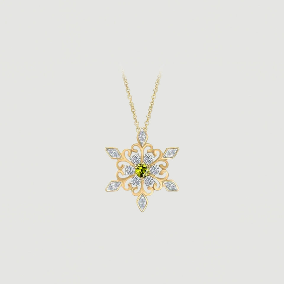Birthday Snowflake Necklace