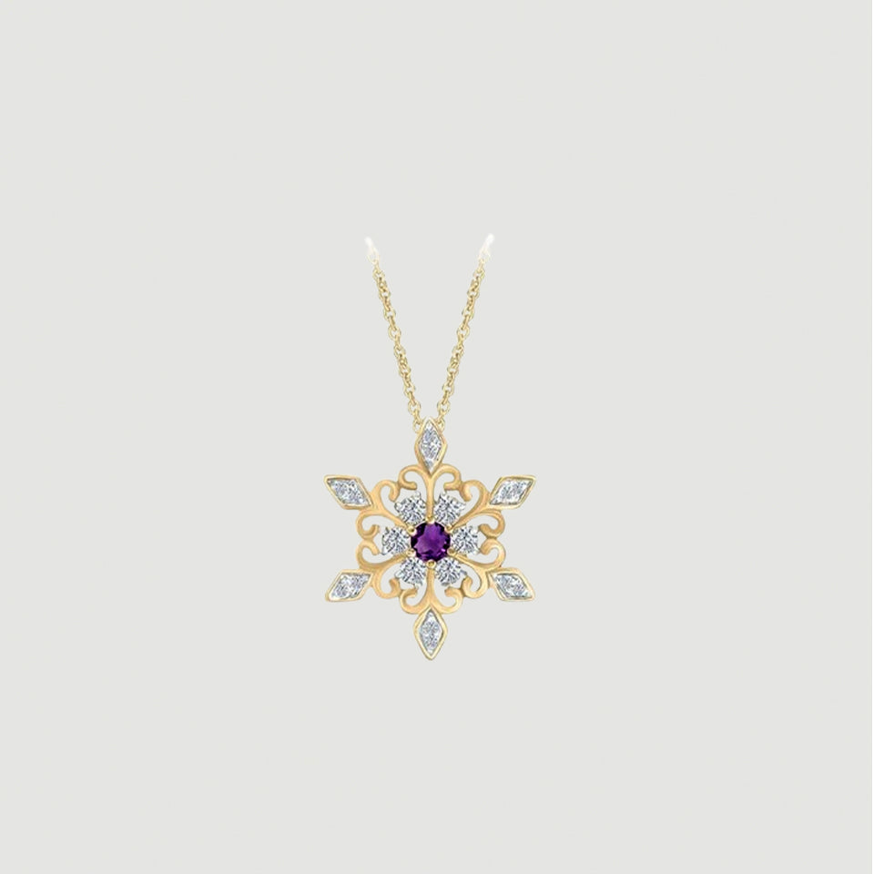 Birthday Snowflake Necklace