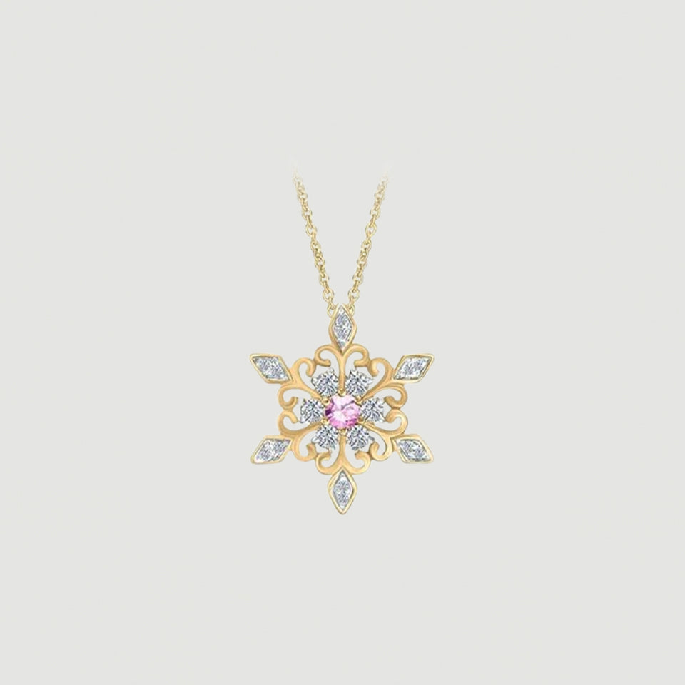 Birthday Snowflake Necklace