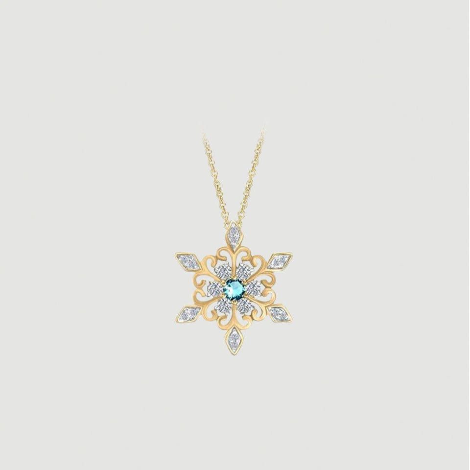 Birthday Snowflake Necklace