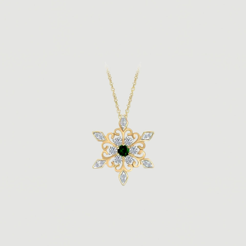 Birthday Snowflake Necklace