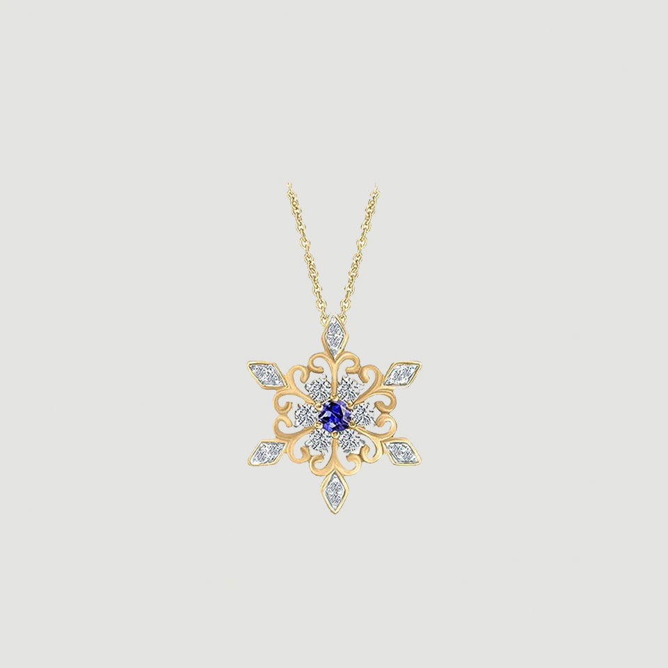 Birthday Snowflake Necklace
