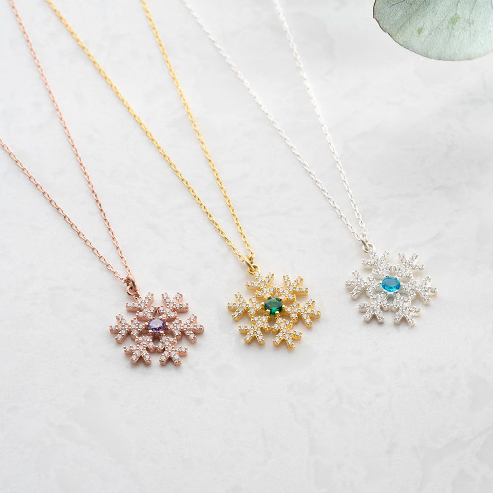 Birthday Snowflake Necklace