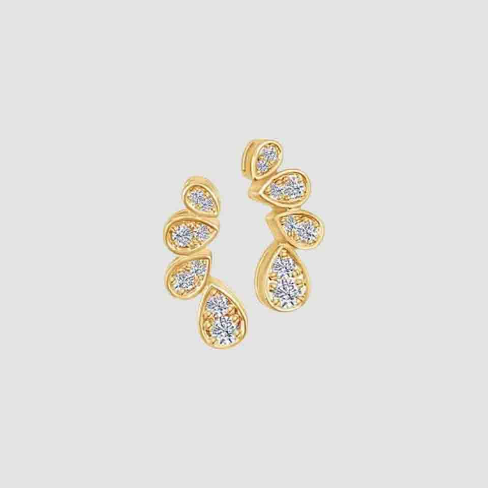 Cubic Zirconia Ear Crawler Stud